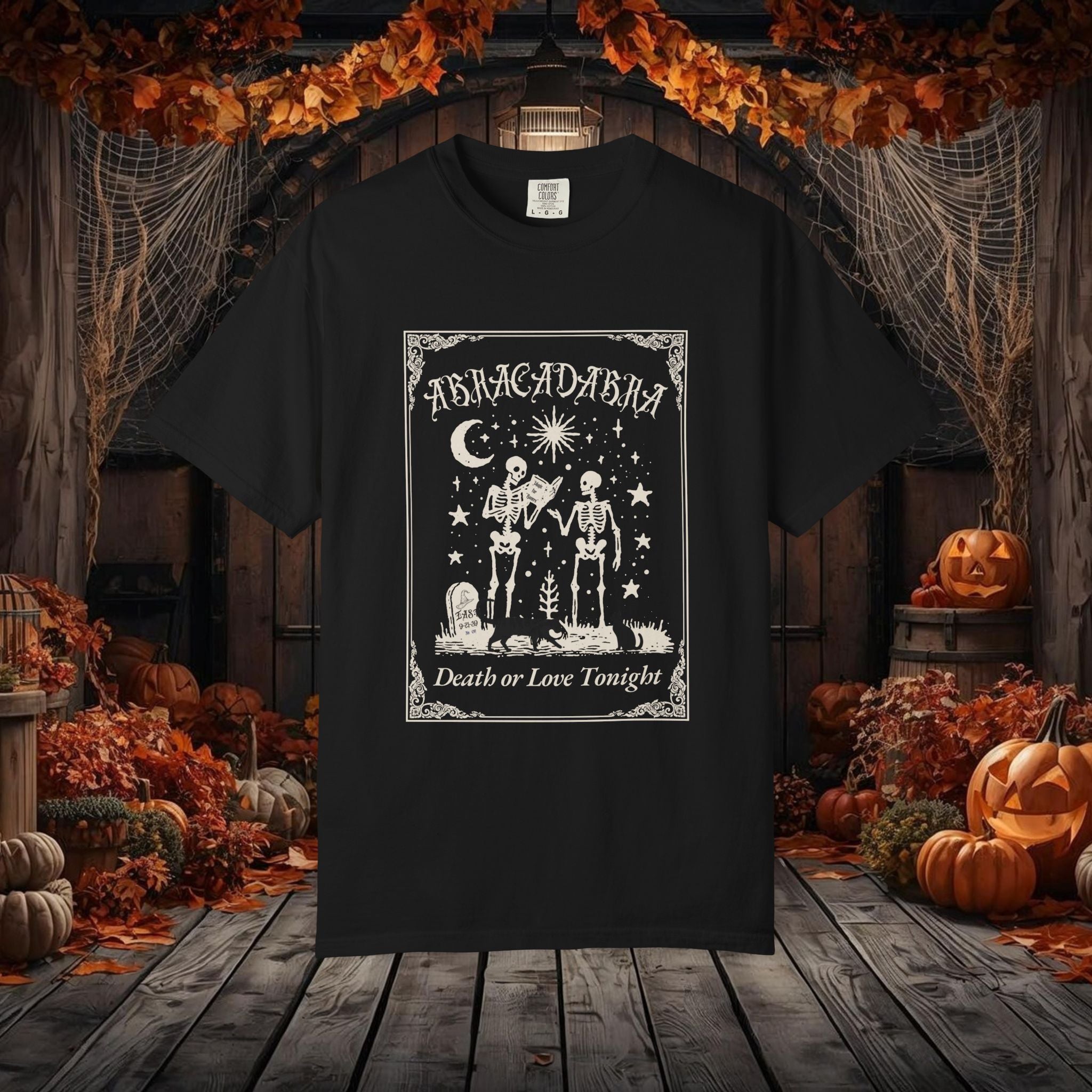 "Abracadrabra" Make it So, Skeleton Unisex Vintage style t-shirt Halloween