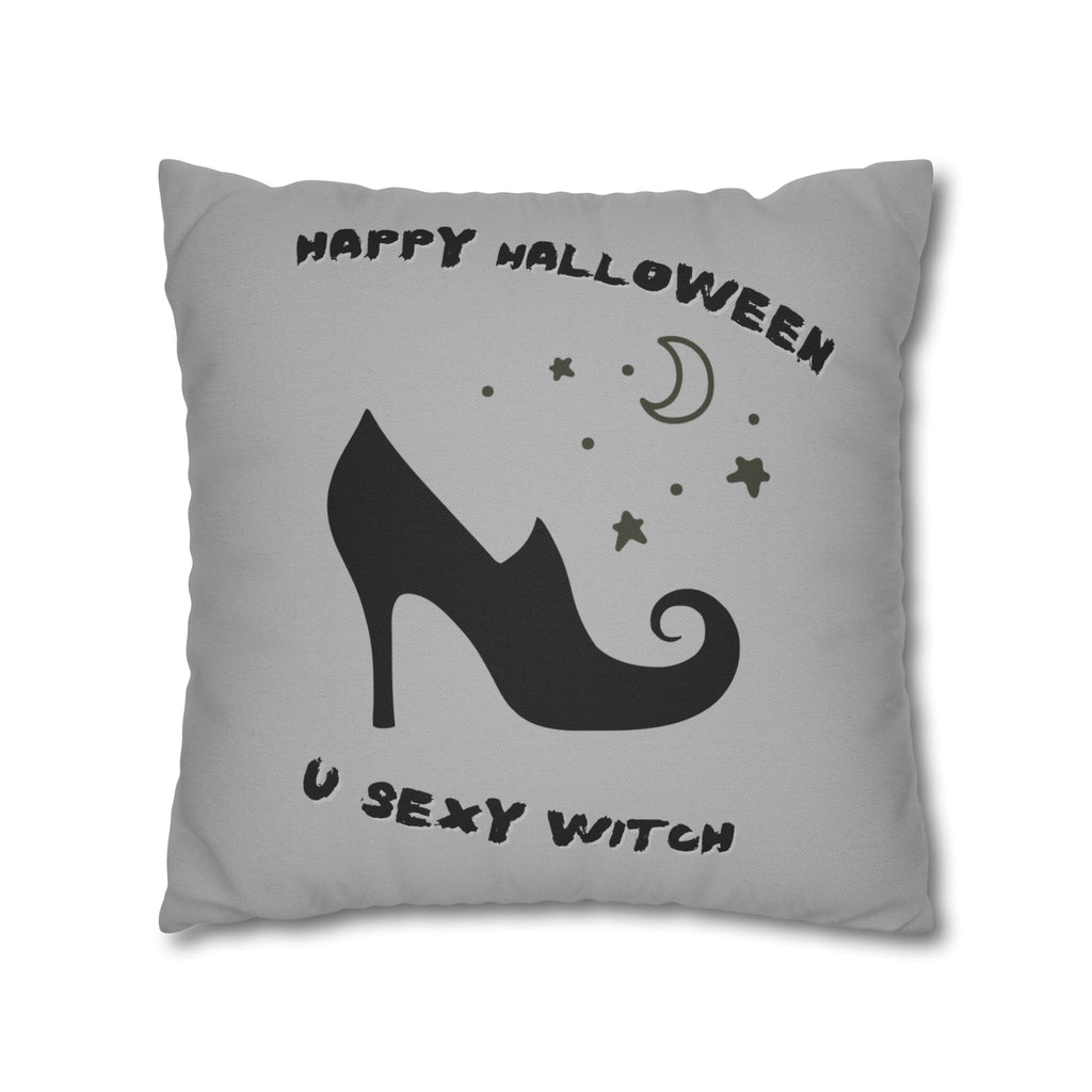 "Yes I drive stick" + "High Heel Witch" - Reversible Halloween Pillow cover, 3 sizes