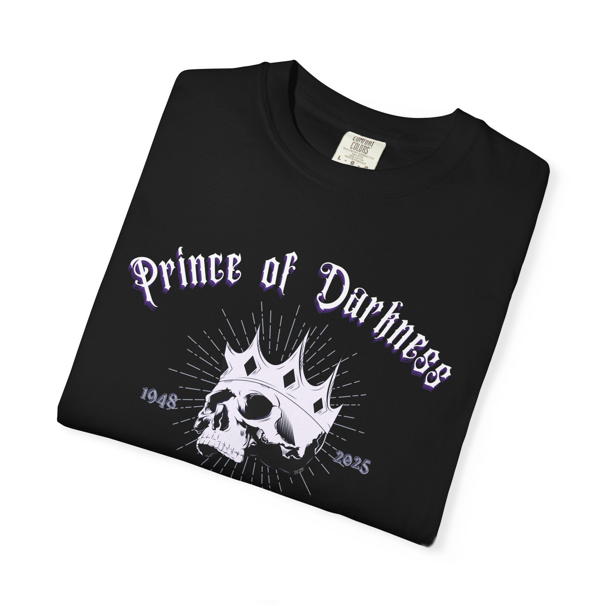 "Prince of Darkness" ode to Ozzy T-Shirt, Unisex Skulls Tee, Gothic Clothing, Dark Aesthetic Fashion, Halloween Apparel, Alternative Gift Ideas