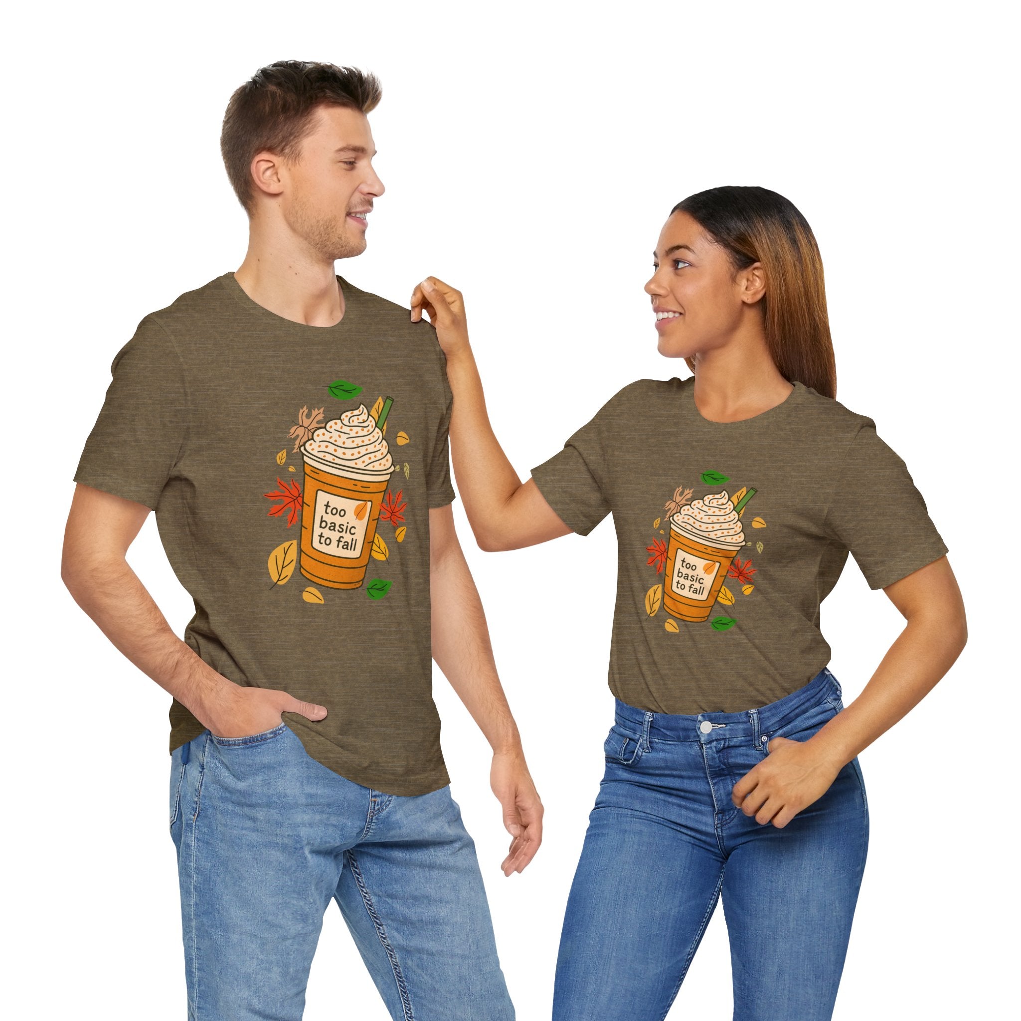 "Too basic to Fall" ladies shirt, coffee lovers, fall inspired, autumn