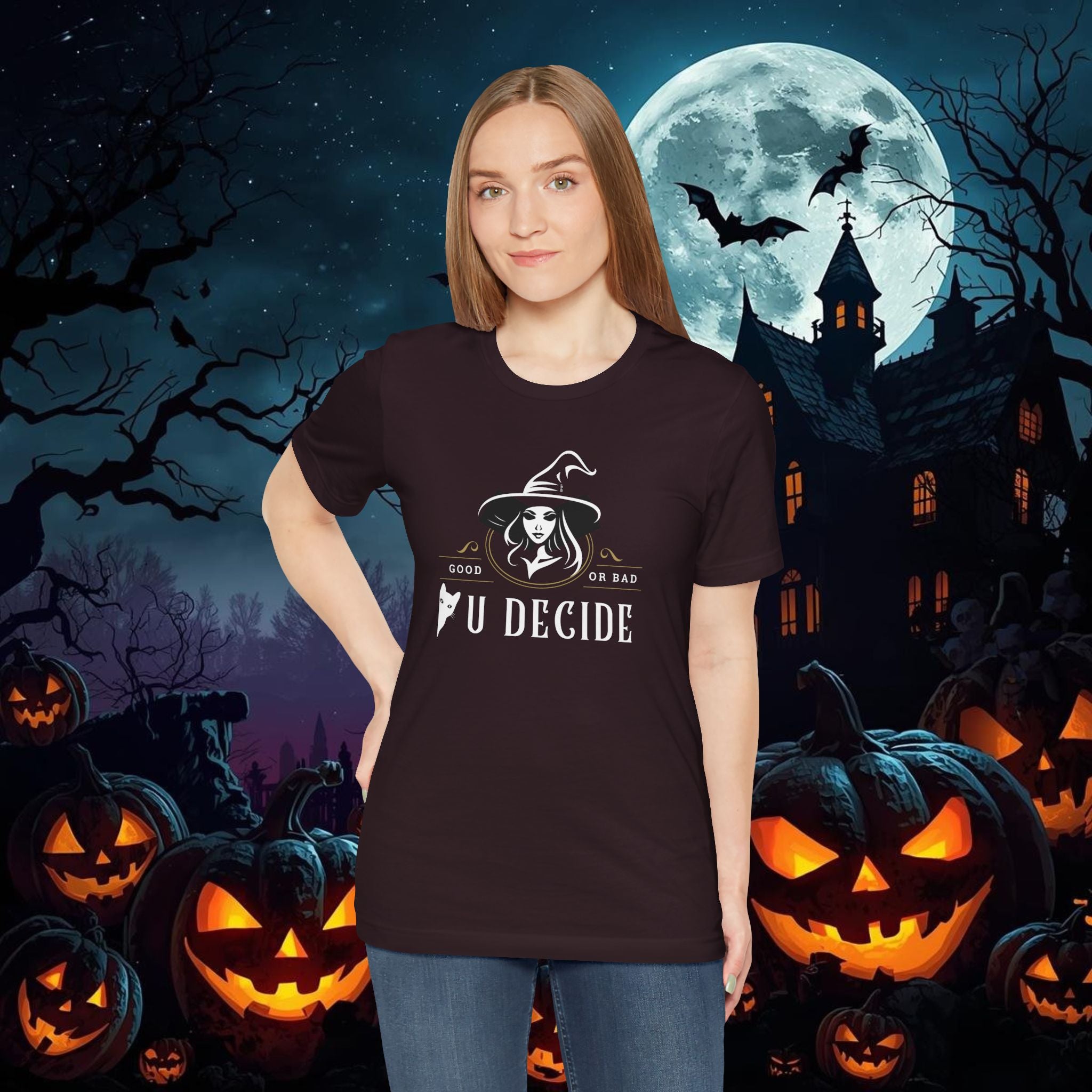 " U Decide" Witchy Good or Bad, Halloween Unisex T-Shirt