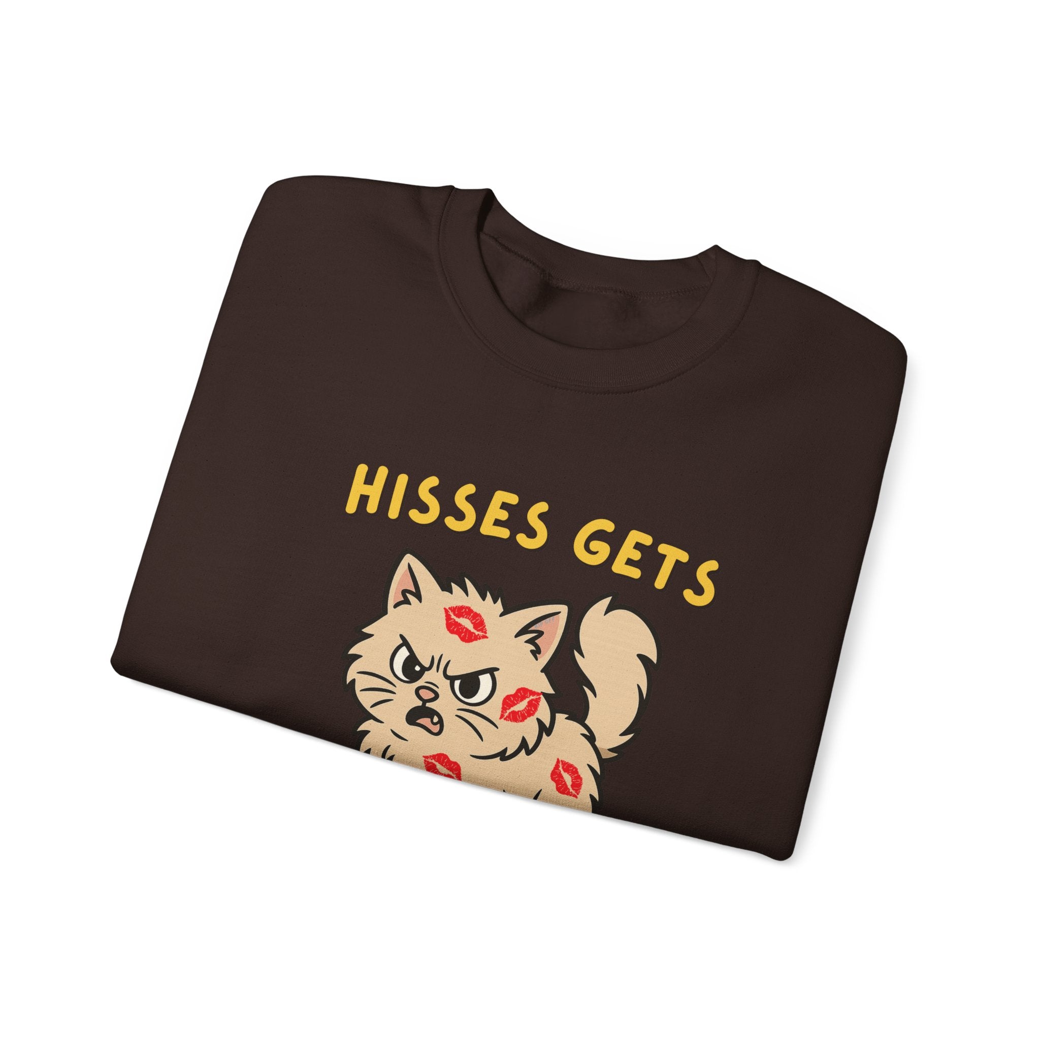 'Hisses Gets Kisses" Unisex Sweatshirt | Supporting Cat Rescues