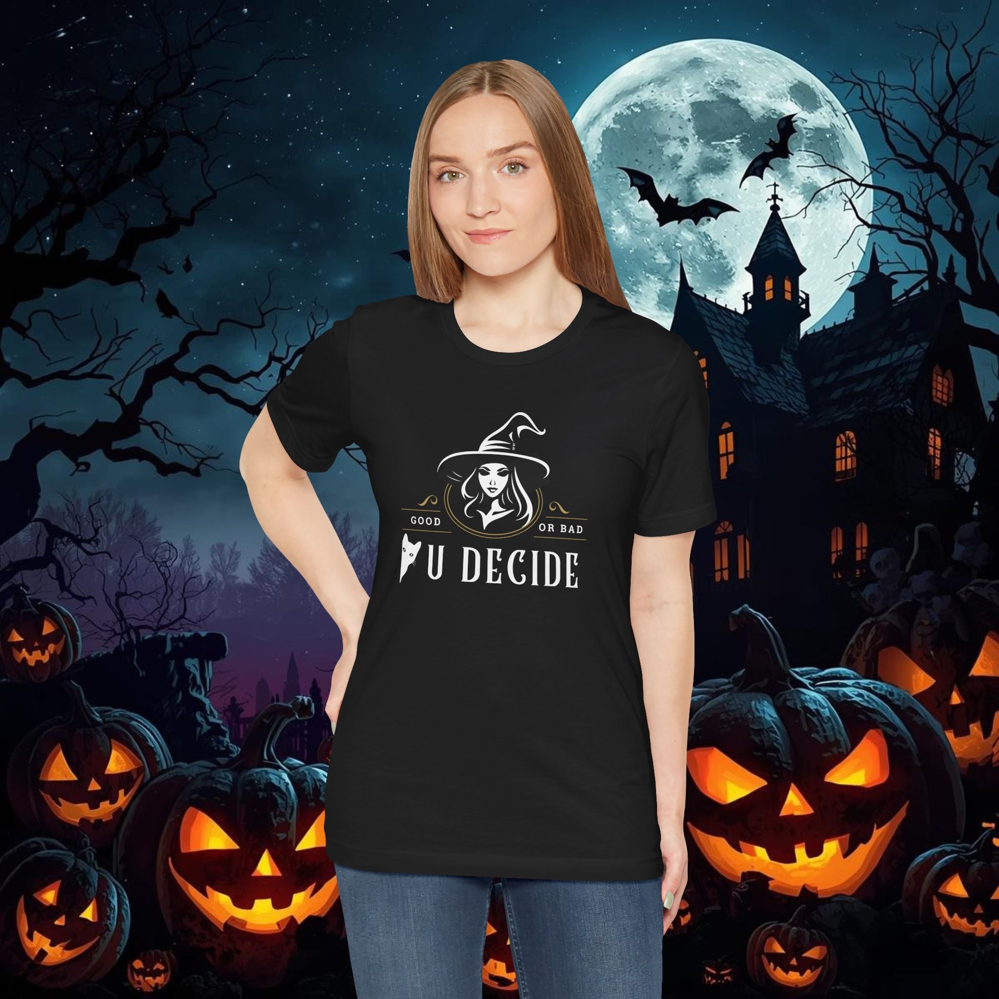 " U Decide" Witchy Good or Bad, Halloween Unisex T-Shirt