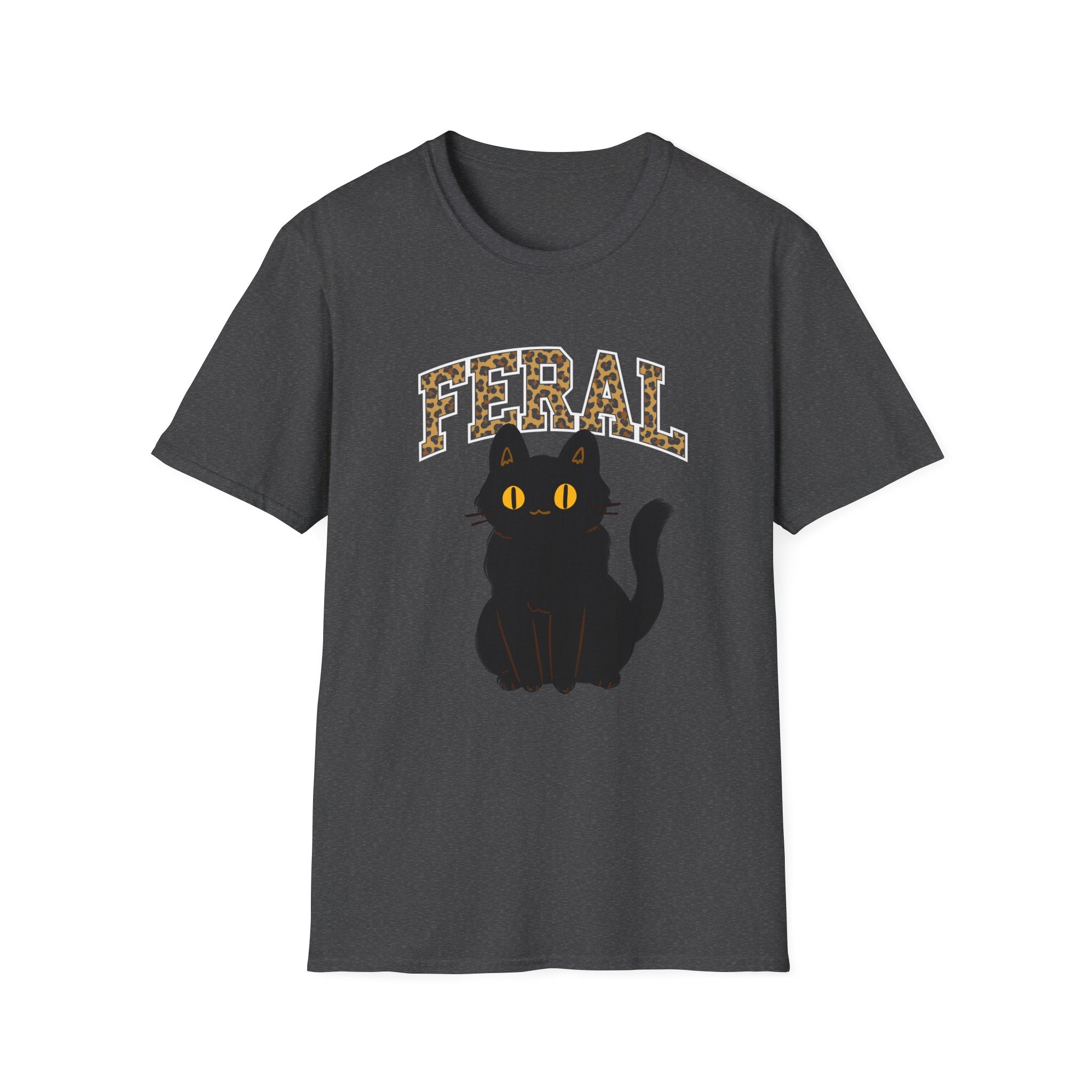"Feral" Cat T-Shirt, Cute Cat Lover Gift, Fun Graphic Tee, Animal Lover Apparel, Cat Rescue Support
