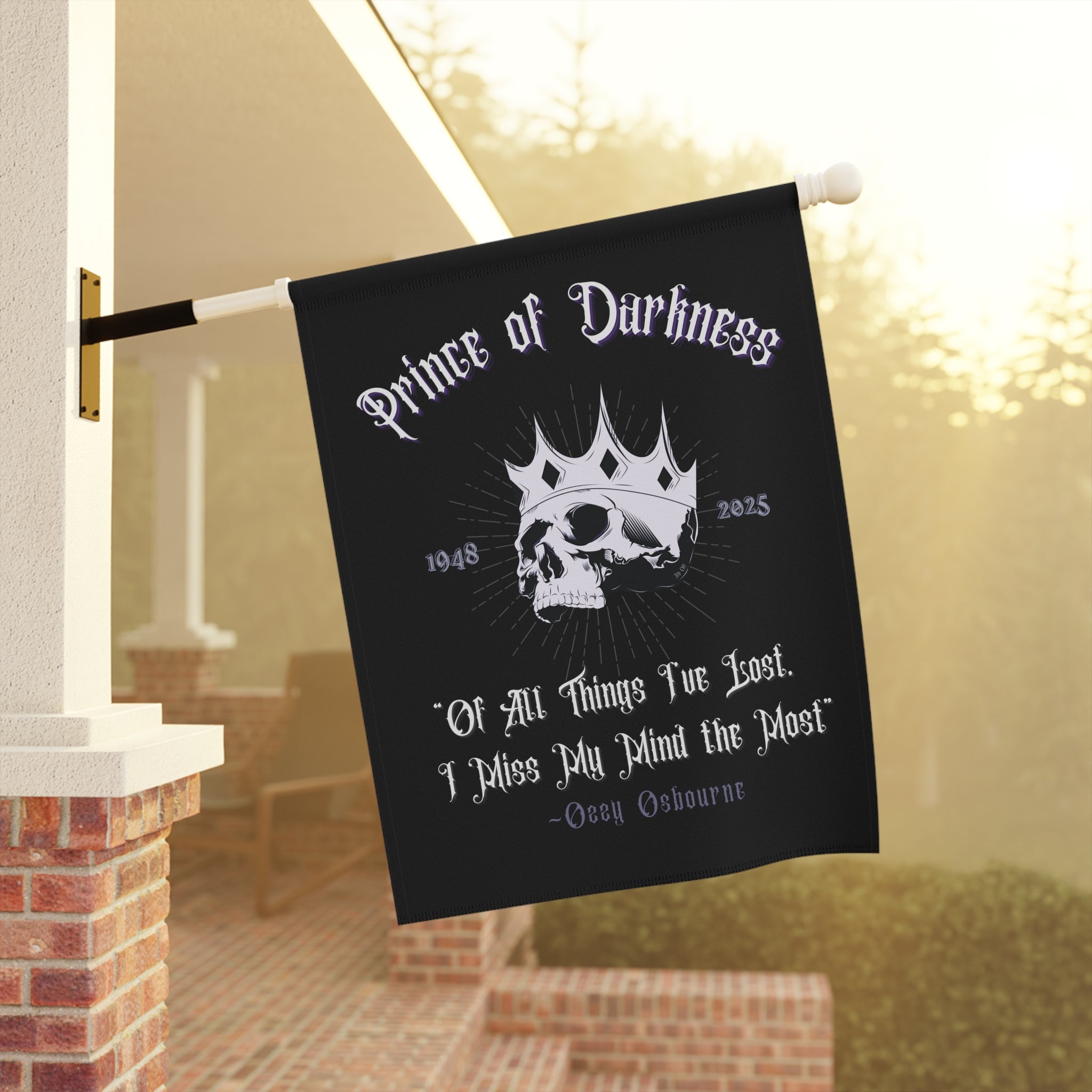 "Prince of Darkness" Ozzy Osbourne Tribute Outdoor/ Indoor Flag, Wall Decor