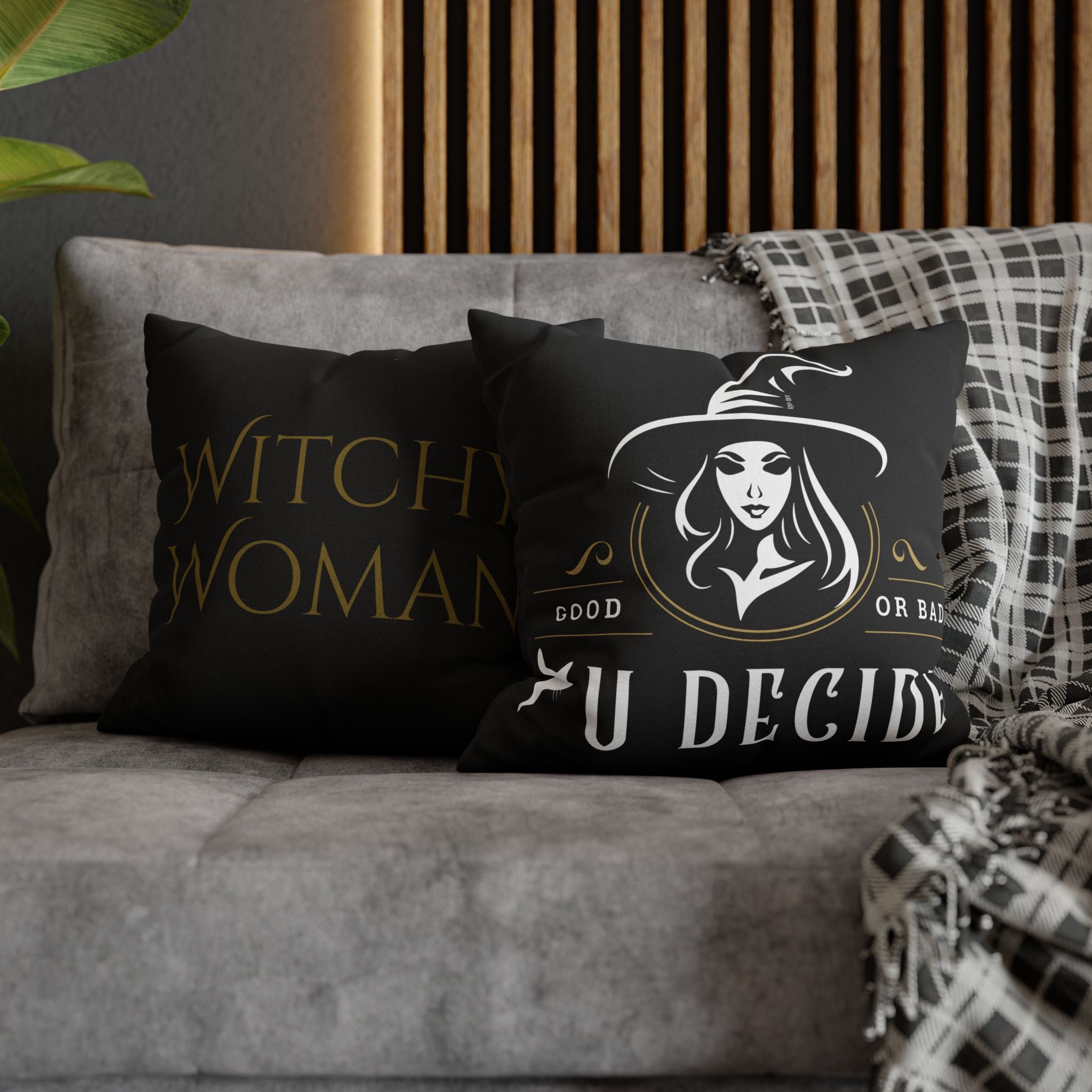 "U Decide" Witchy Decorative Personalized Pillowcase, Halloween Decor