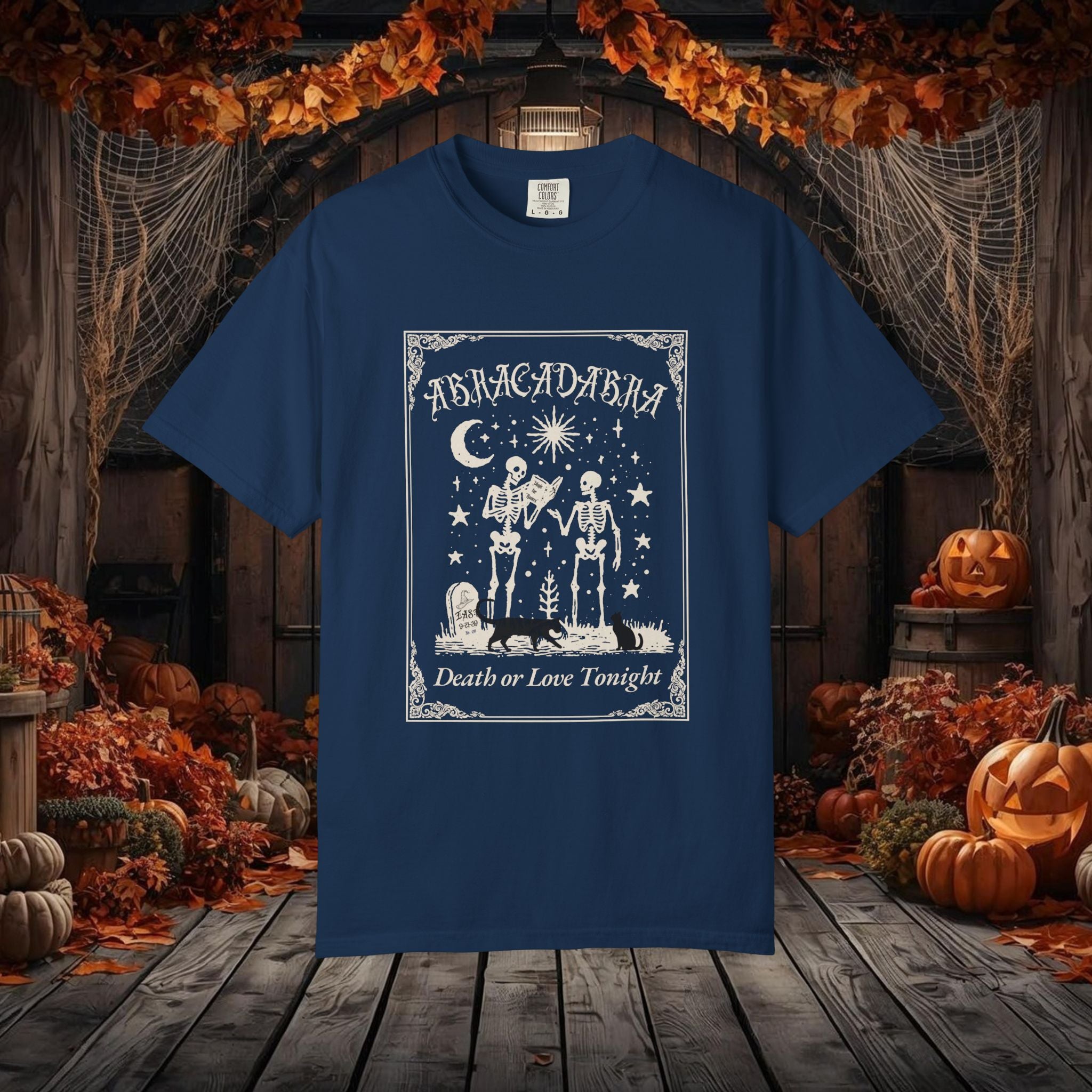 "Abracadrabra" Make it So, Skeleton Unisex Vintage style t-shirt Halloween