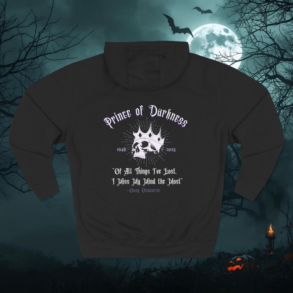 " Prince of Darkness" Ozzy Tribute Gothic Cozy Fleece Hoodie
