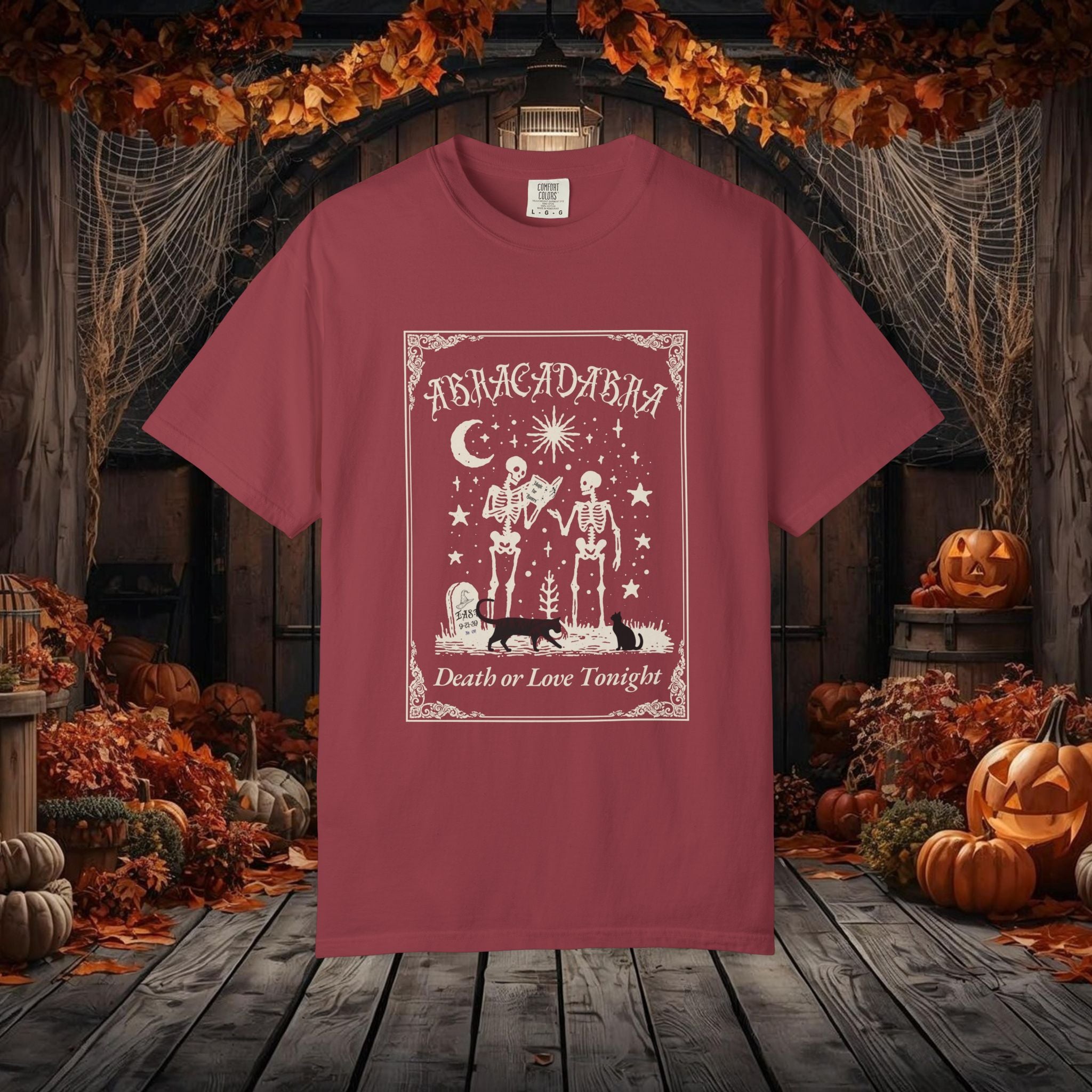"Abracadrabra" Make it So, Skeleton Unisex Vintage style t-shirt Halloween