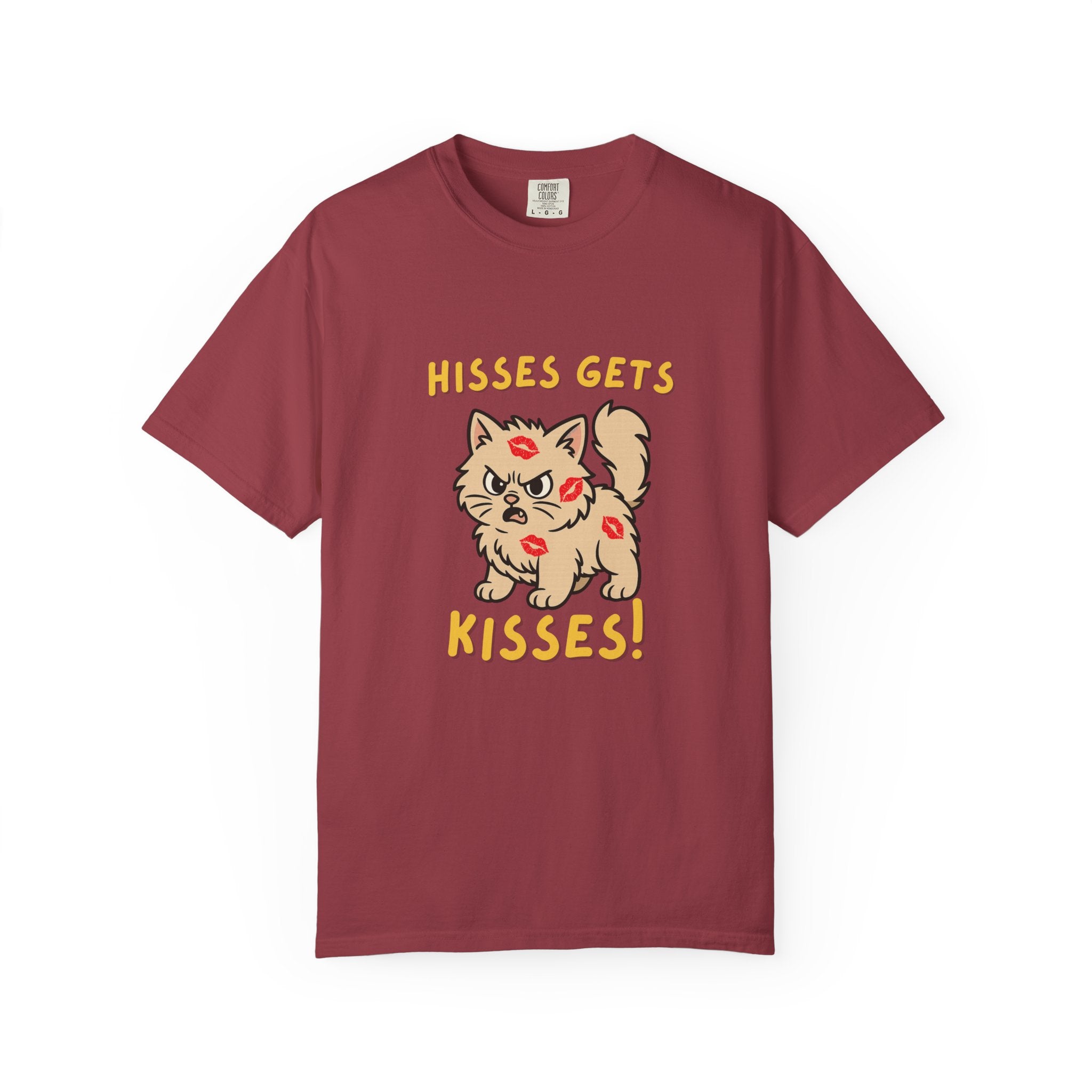 "Hisses Gets Kisses" Unisex Garment-Dyed T-Shirt,  Animal Lover Gift, Supporting Animal Rescues