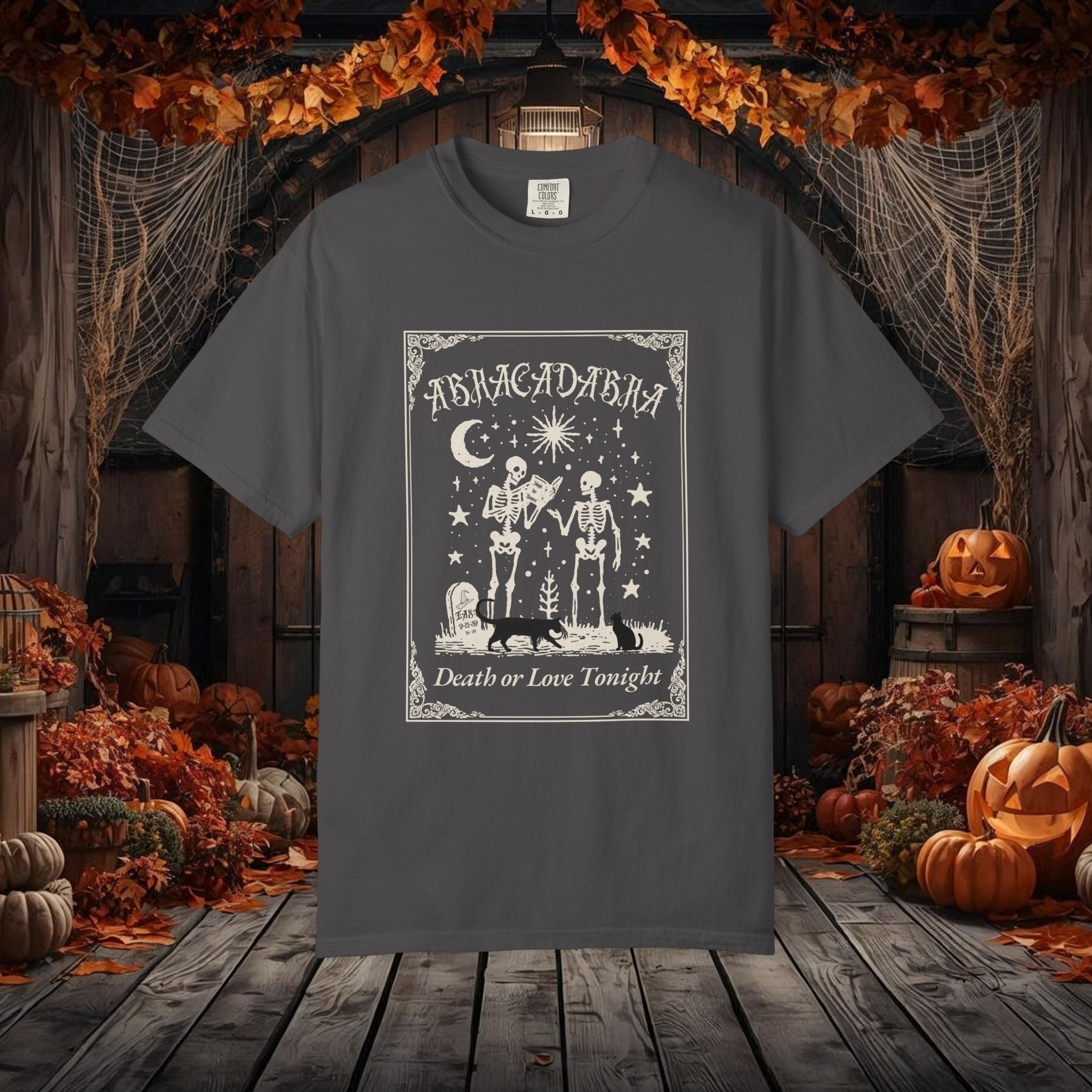 "Abracadrabra" Make it So, Skeleton Unisex Vintage style t-shirt Halloween