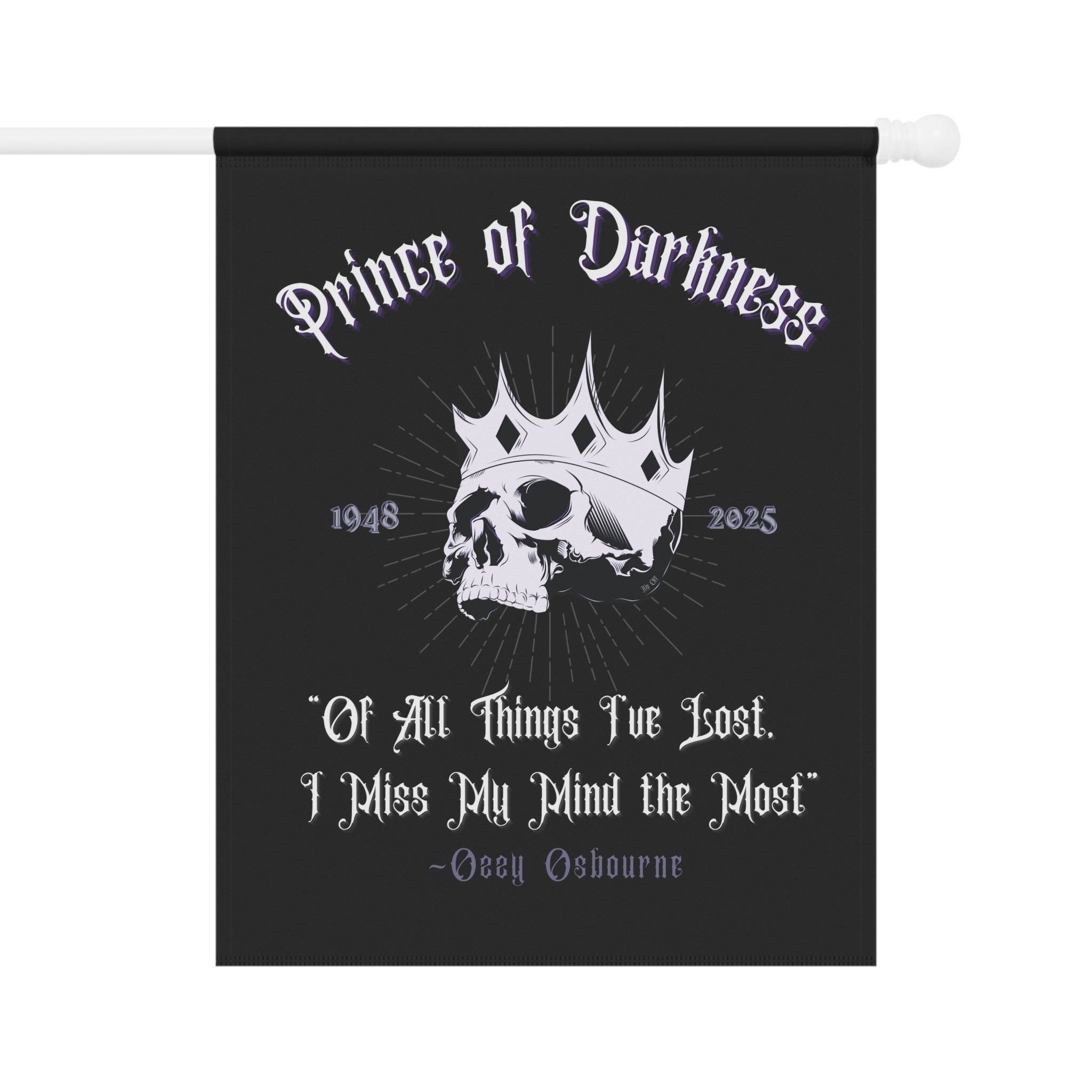 "Prince of Darkness" Ozzy Osbourne Tribute Outdoor/ Indoor Flag, Wall Decor