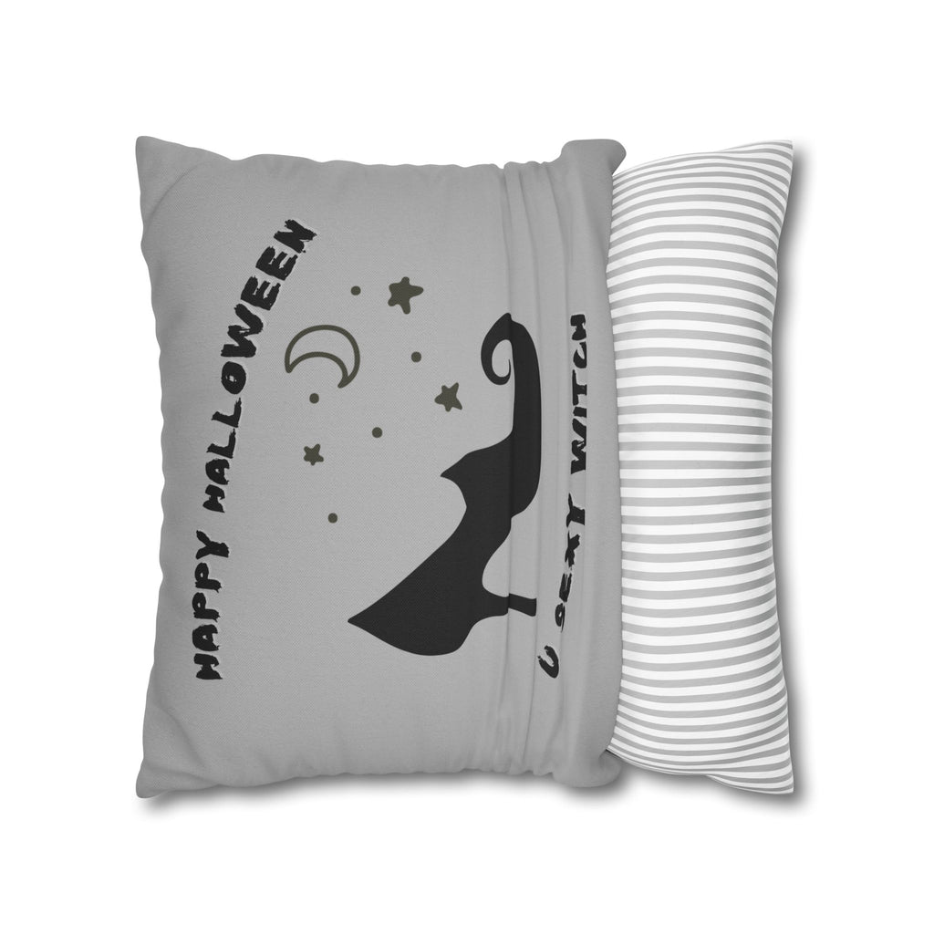 "Yes I drive stick" + "High Heel Witch" - Reversible Halloween Pillow cover, 3 sizes