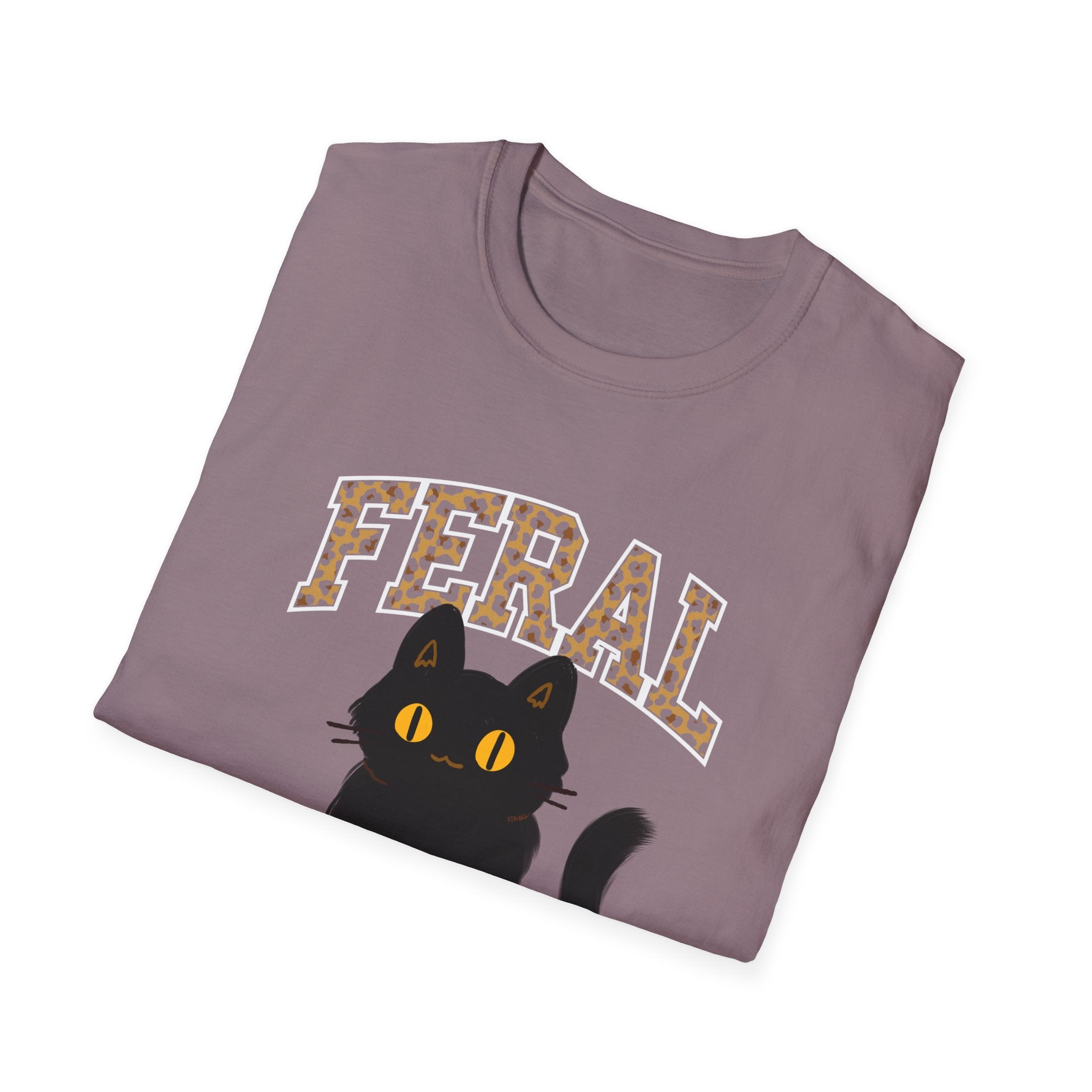 "Feral" Cat T-Shirt, Cute Cat Lover Gift, Fun Graphic Tee, Animal Lover Apparel, Cat Rescue Support