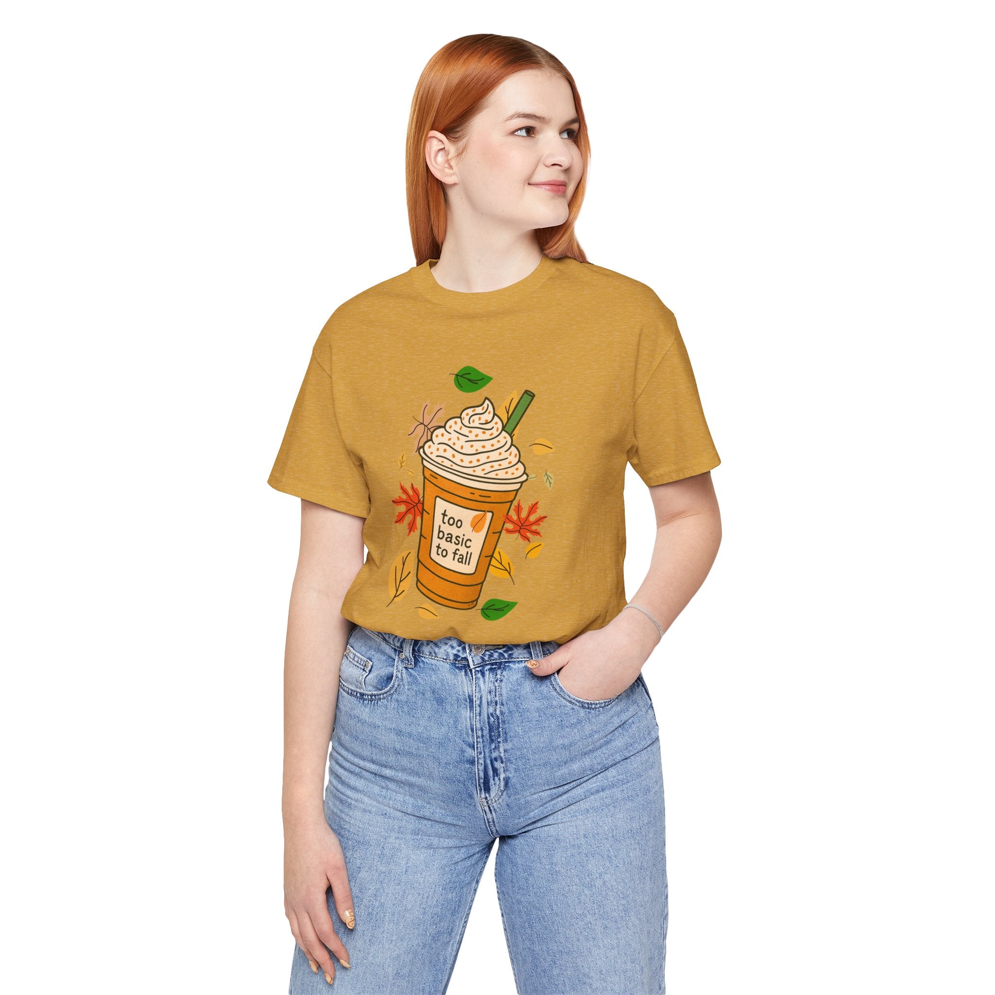 "Too basic to Fall" ladies shirt, coffee lovers, fall inspired, autumn