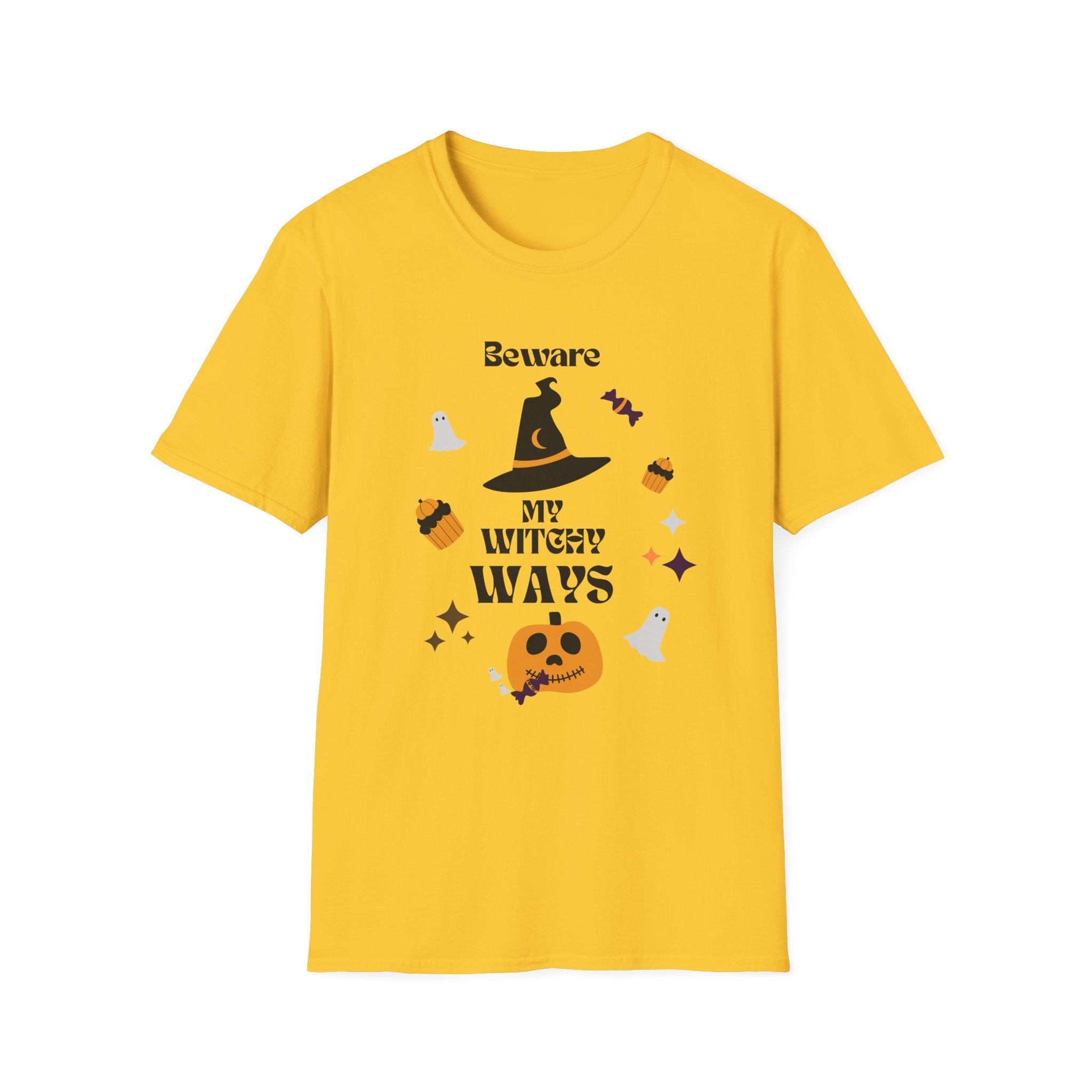 "Beware My Witch Ways" Halloween T-Shirt, Unisex, 5 colors, Fun Witchy Stuff