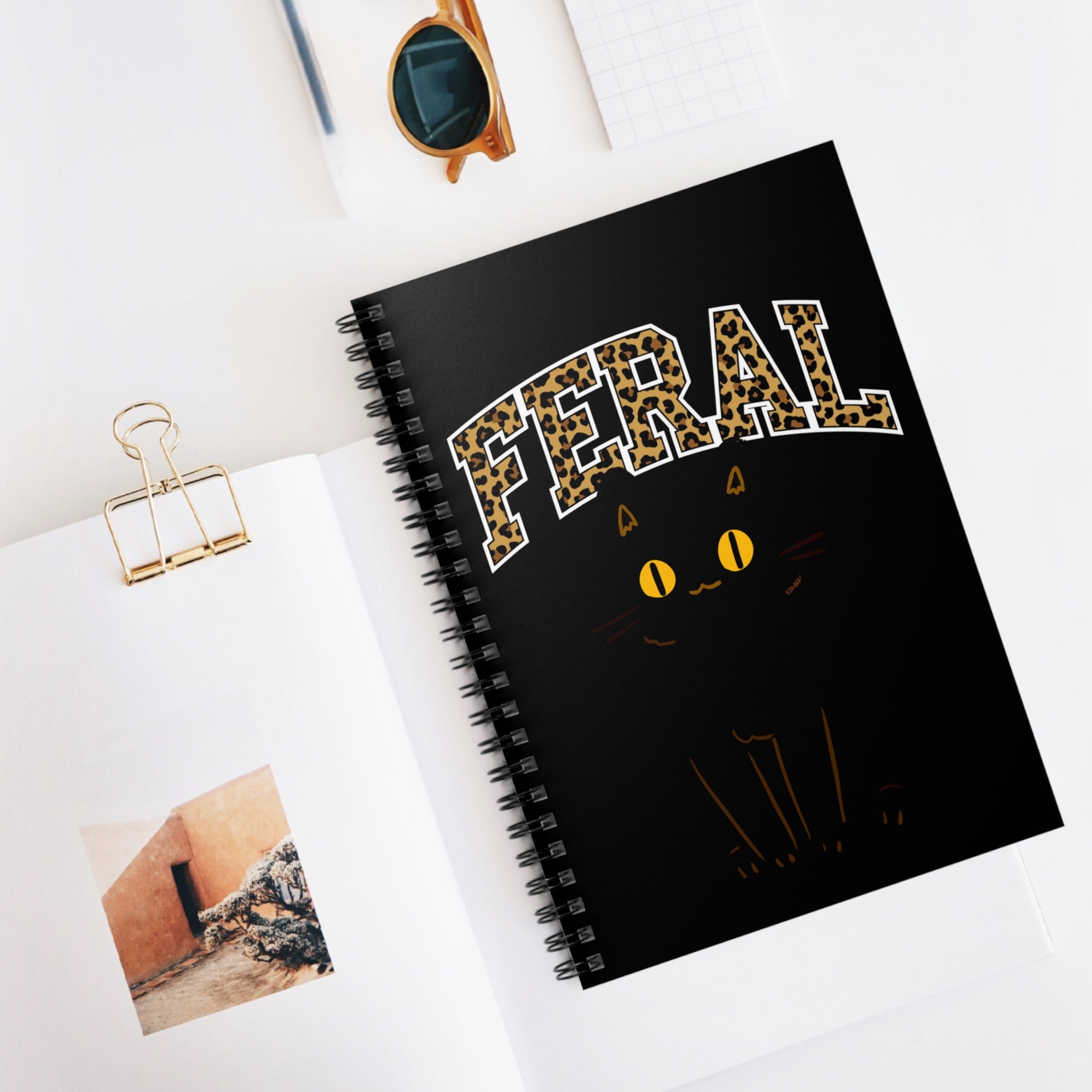 "Feral" Cat Spiral Notebook - Purrfect for Cat Lovers