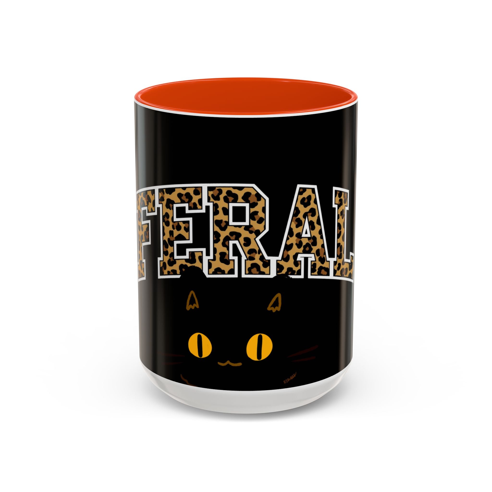 "Feral" Colorful Cat Halloween Mug | Supporting Cat Rescuers