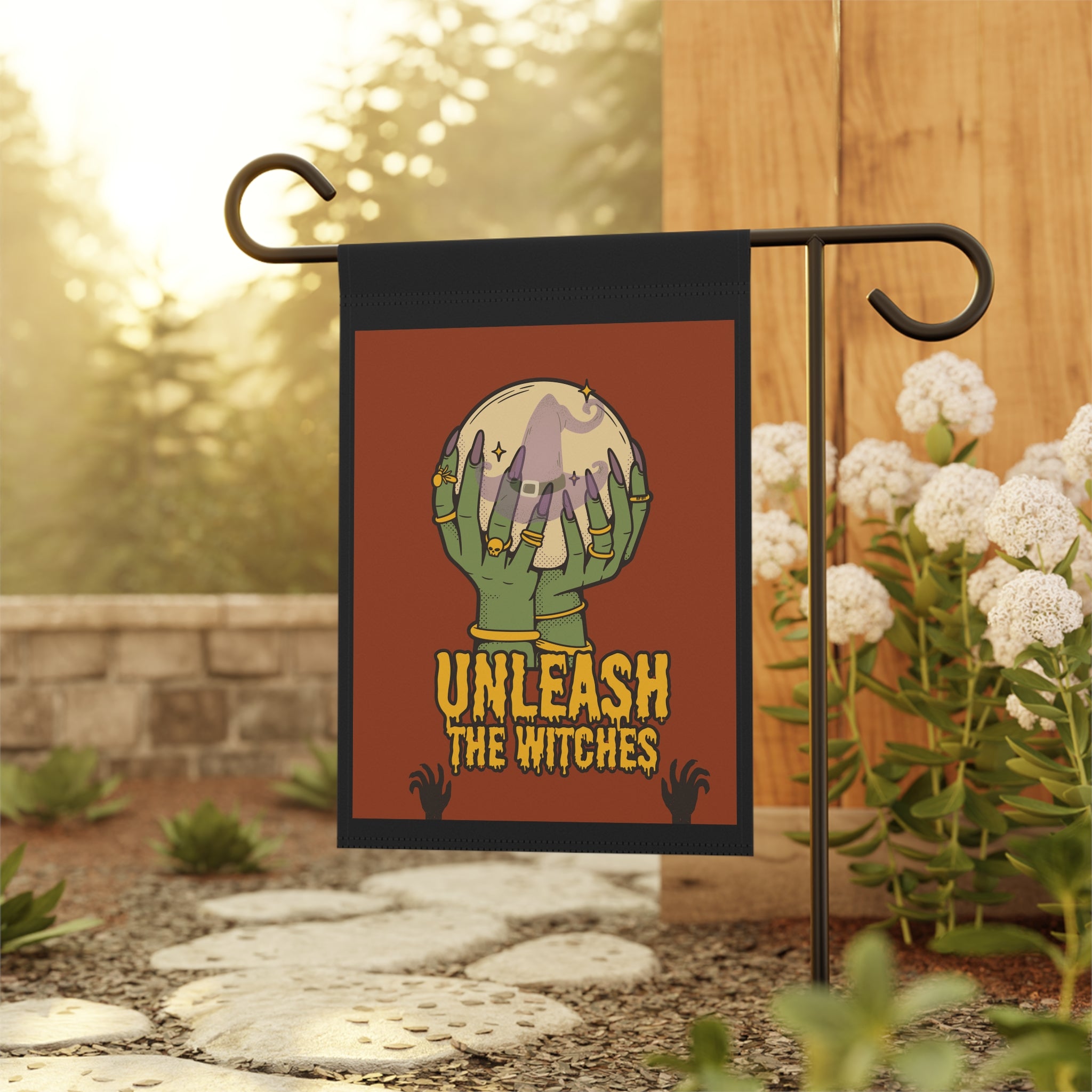 "Unleash the Witches" Halloween Garden Banners, 2 sizes, Fun Witchy stuff