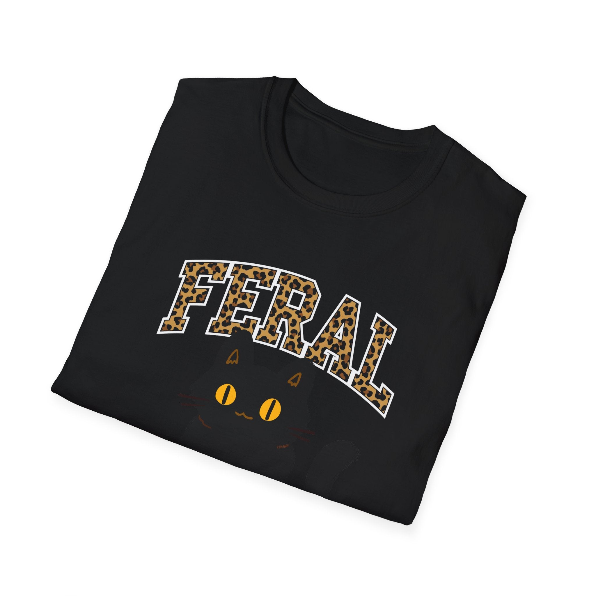 "Feral" Cat T-Shirt, Cute Cat Lover Gift, Fun Graphic Tee, Animal Lover Apparel, Cat Rescue Support