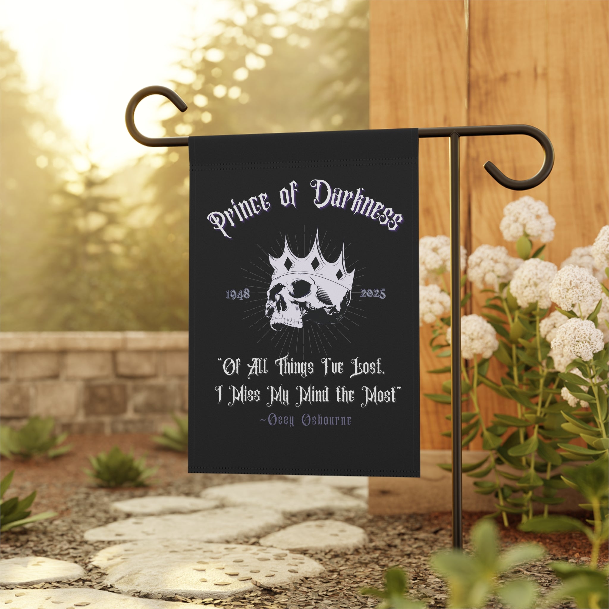 "Prince of Darkness" Ozzy Osbourne Tribute Outdoor/ Indoor Flag, Wall Decor