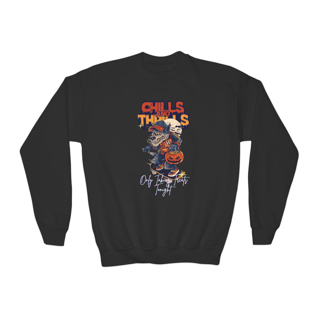 " Only Taking Treats Tonight" Unisex Youth Sweatshirt, Halloween Fun