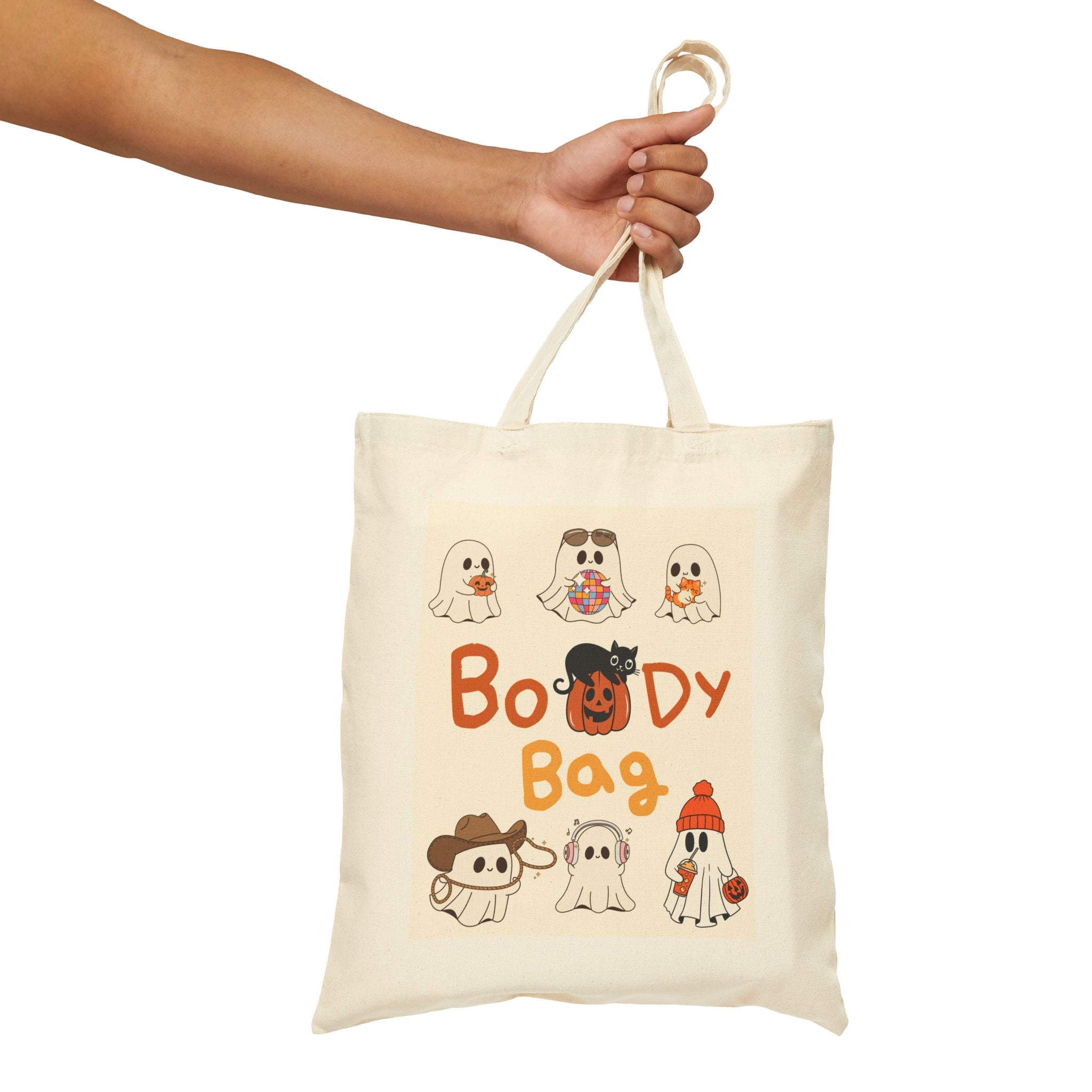 'Boo-dy Bag" Personalized Halloween Cotton Canvas Tote Bag | Bag