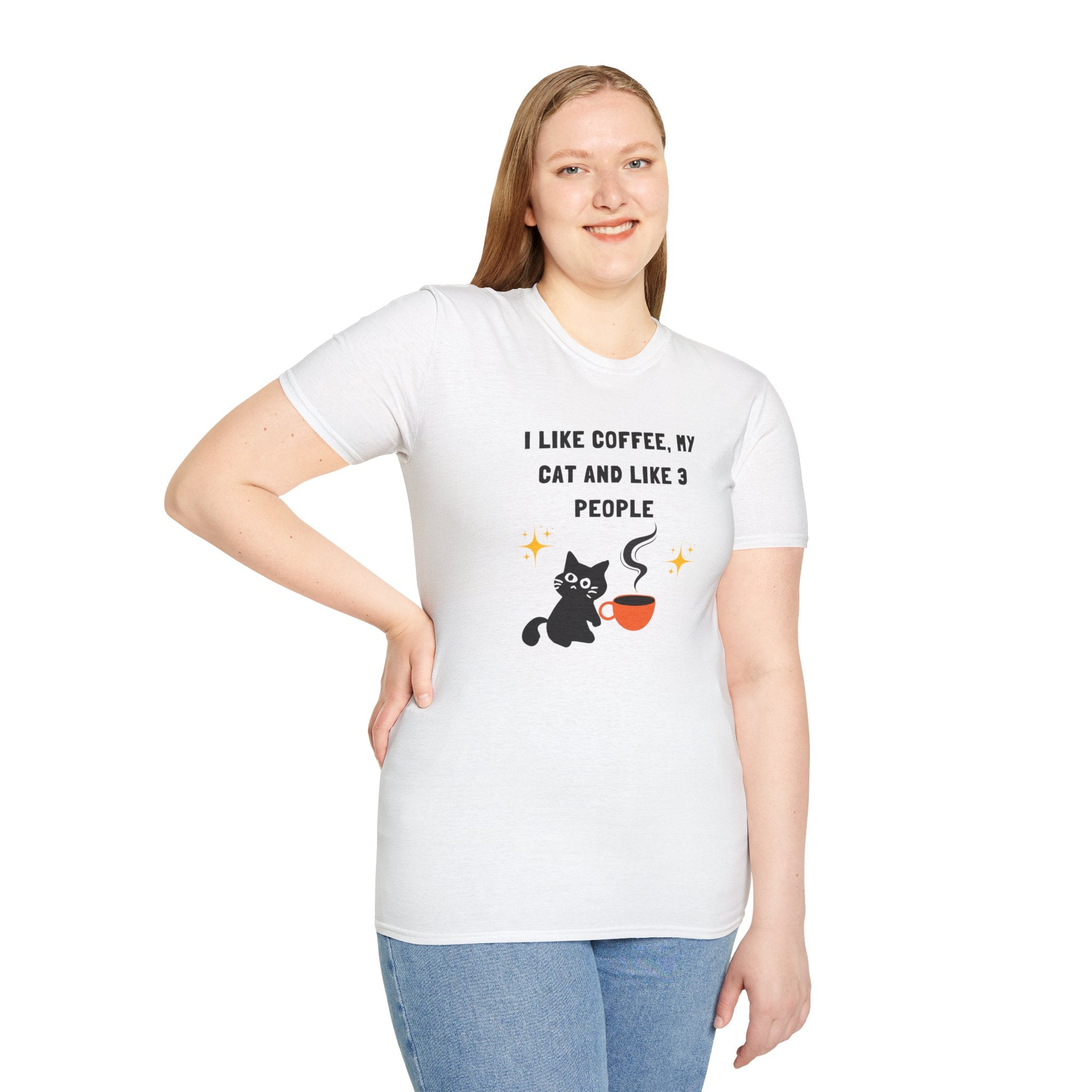 'I like Coffee & My Cat" Funny Cat Lover T-Shirt