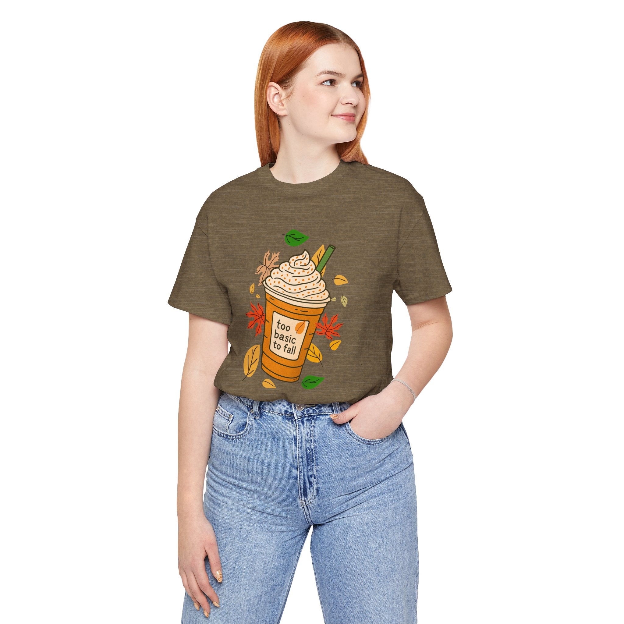 "Too basic to Fall" ladies shirt, coffee lovers, fall inspired, autumn